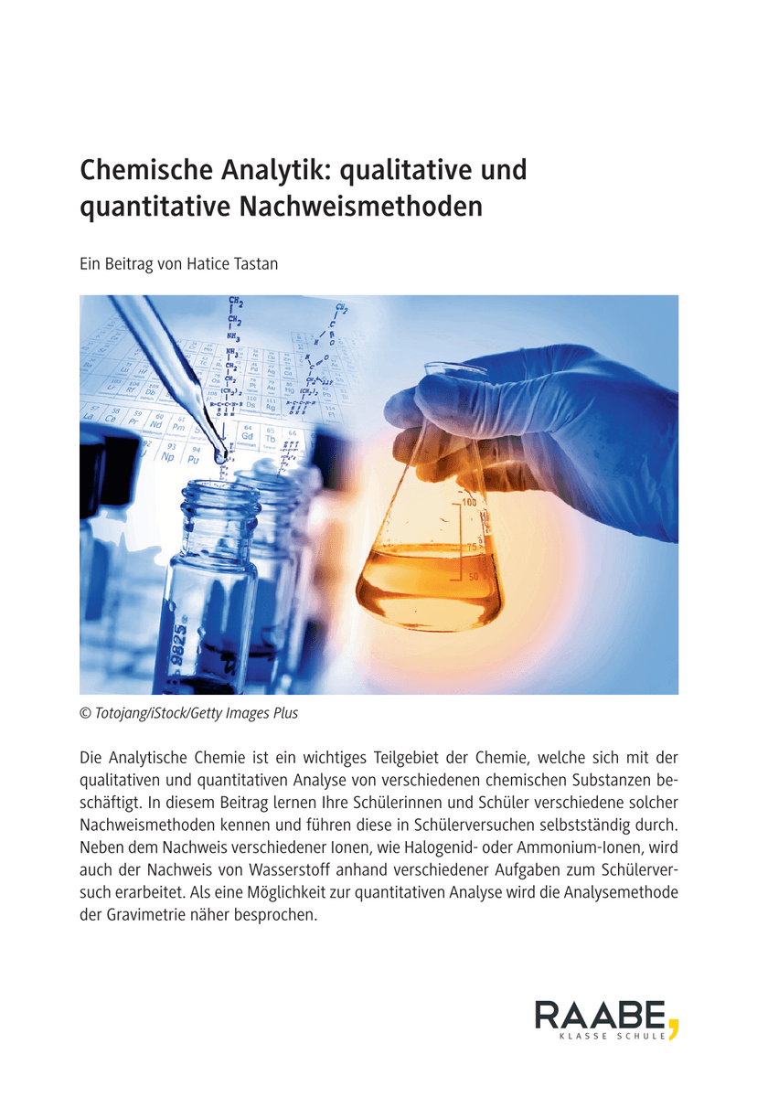 Chemische Analytik: qualitative und quantitative Nachweismethoden