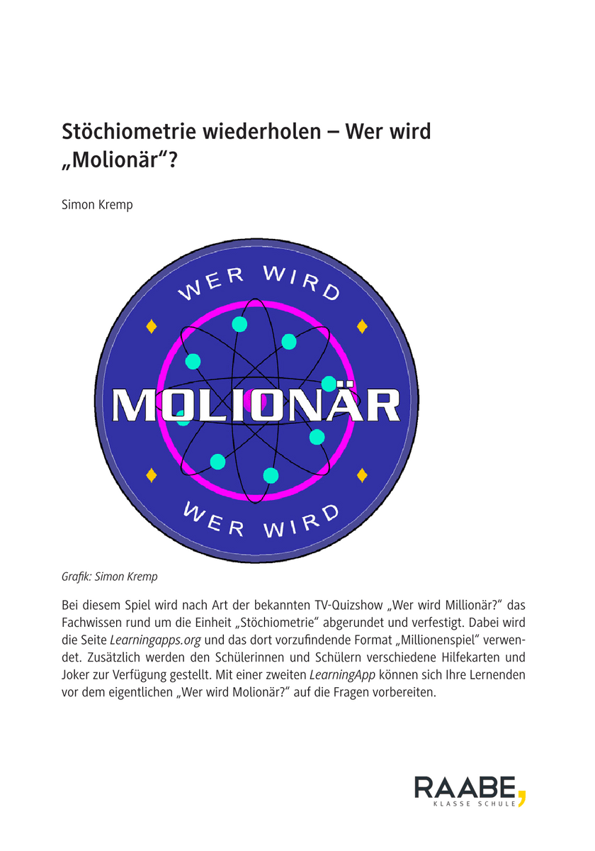 Stöchiometrie wiederholen