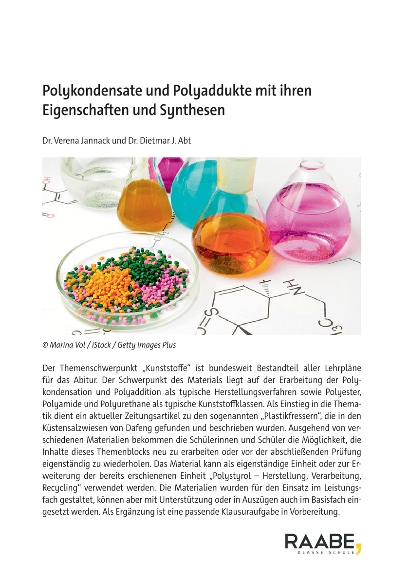 Polykondensate und Polyaddukte mit ihren Eigenschaften und Synthesen