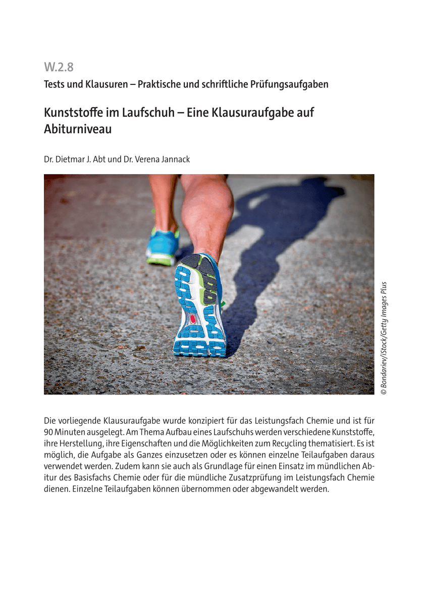 Kunststoffe im Laufschuh