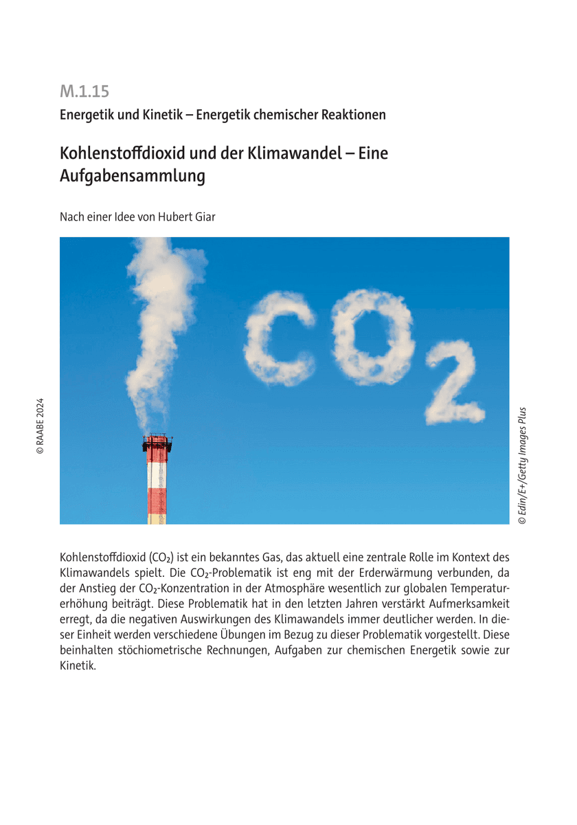 Kohlenstoffdioxid und der Klimawandel
