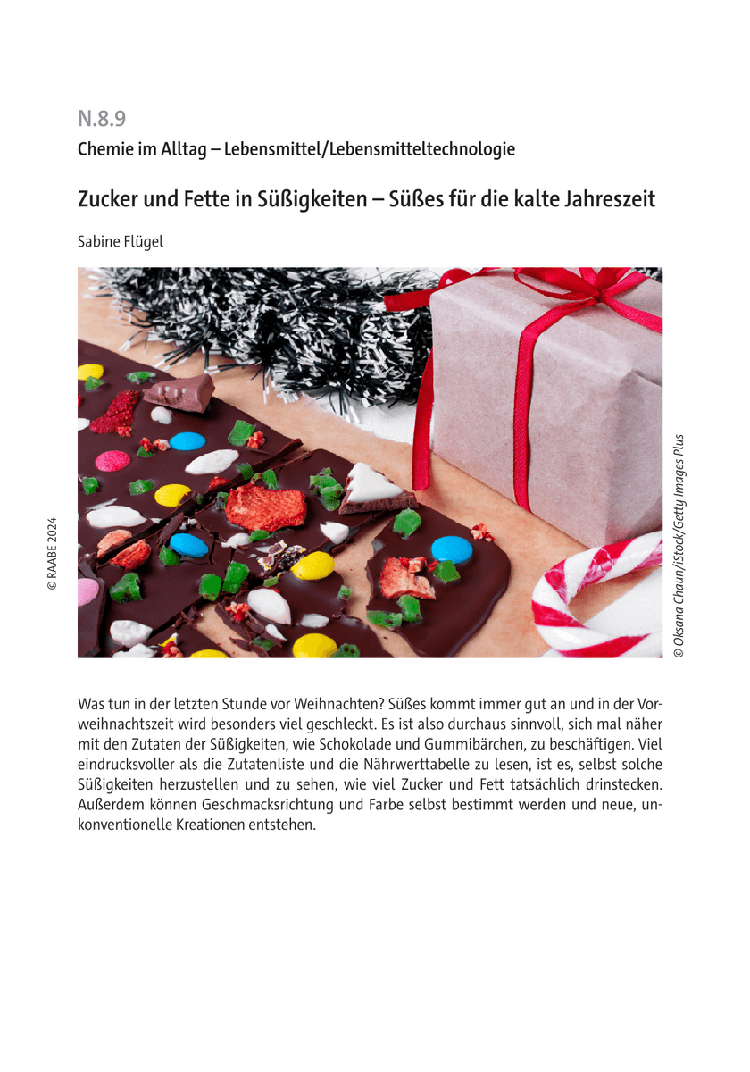 Zucker und Fette in Süßigkeiten