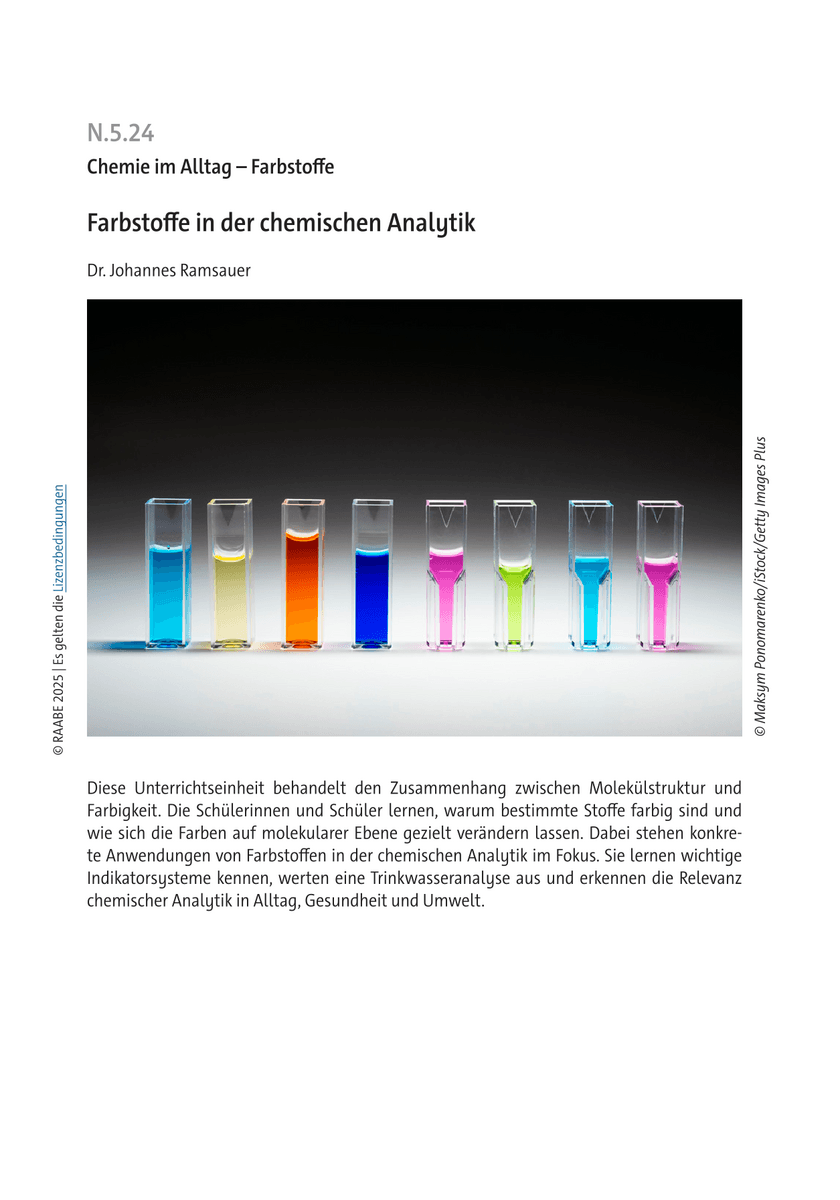 Farbstoffe in der chemischen Analytik
