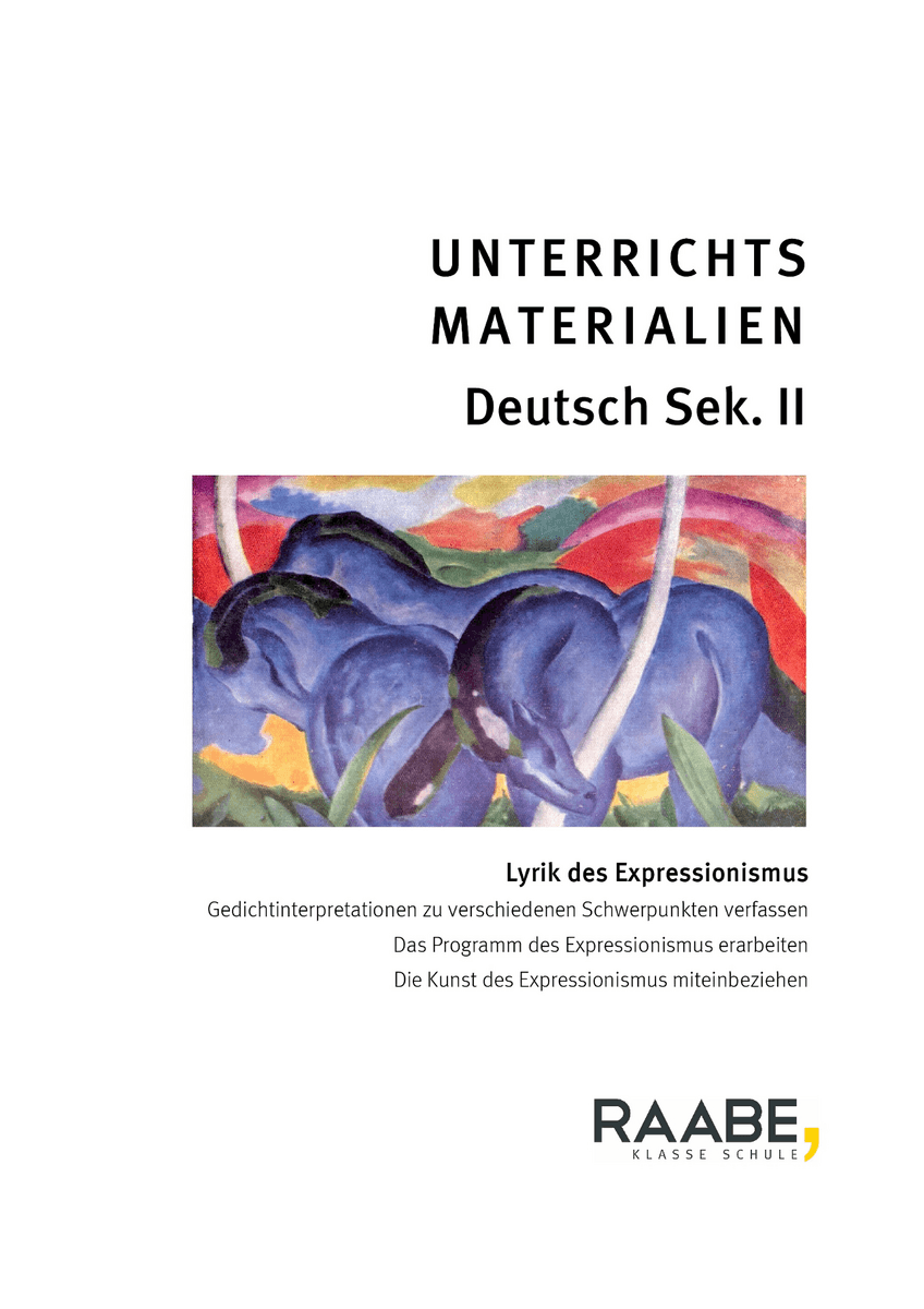 Lyrik des Expressionismus