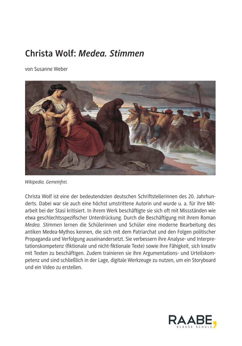 Christa Wolf: Medea. Stimmen