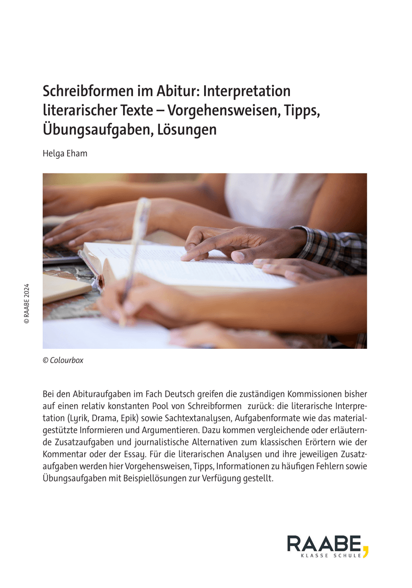 Schreibformen im Abitur: Interpretation literarischer Texte