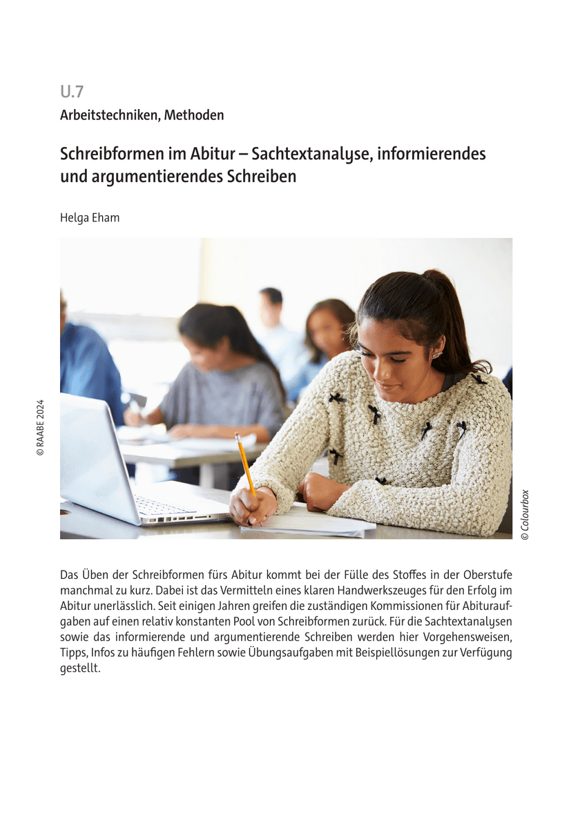 Schreibformen im Abitur