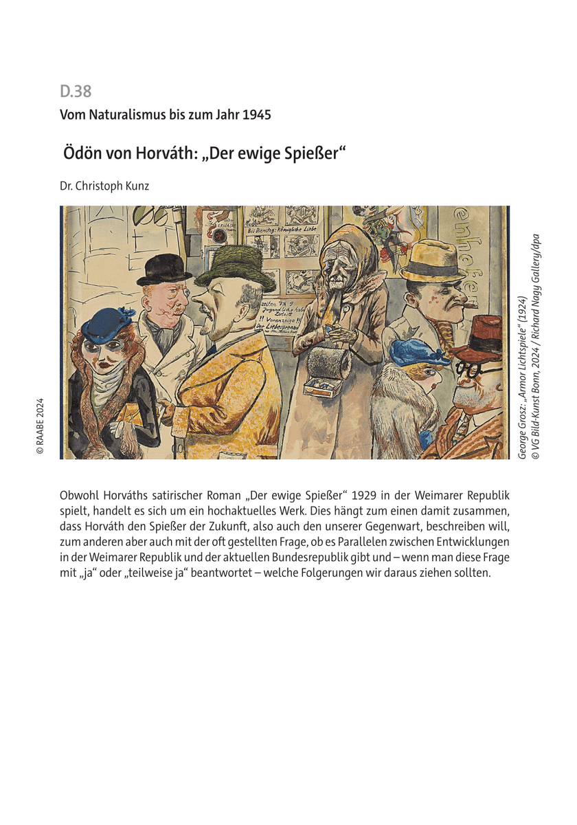 Ödön von Horváth: „Der ewige Spießer“