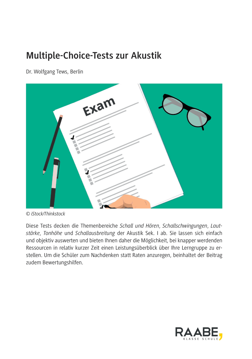Multiple-Choice-Tests zur Akustik