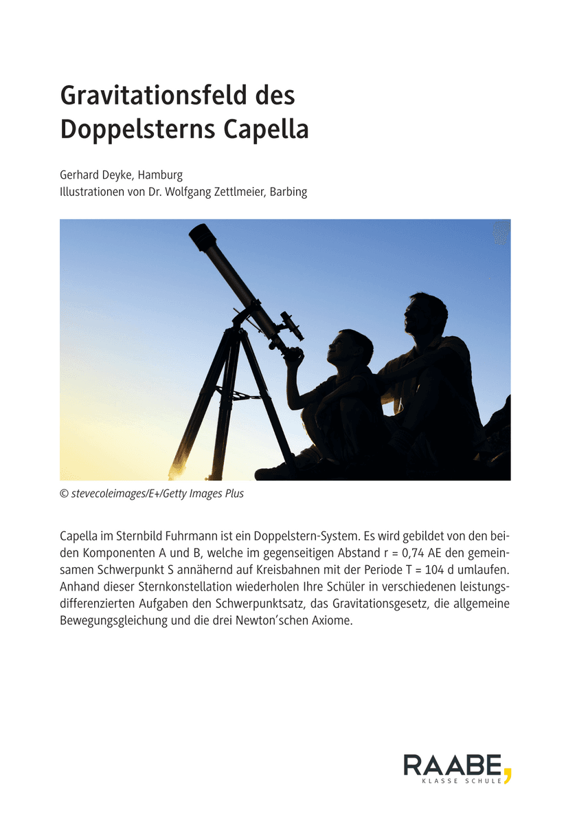 Gravitationsfeld des Doppelsterns Capella