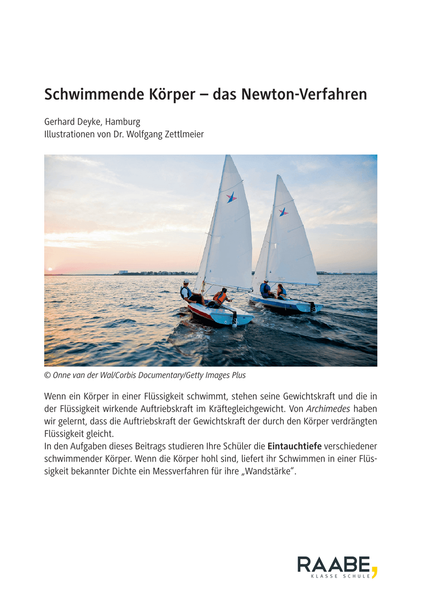 Schwimmende Körper