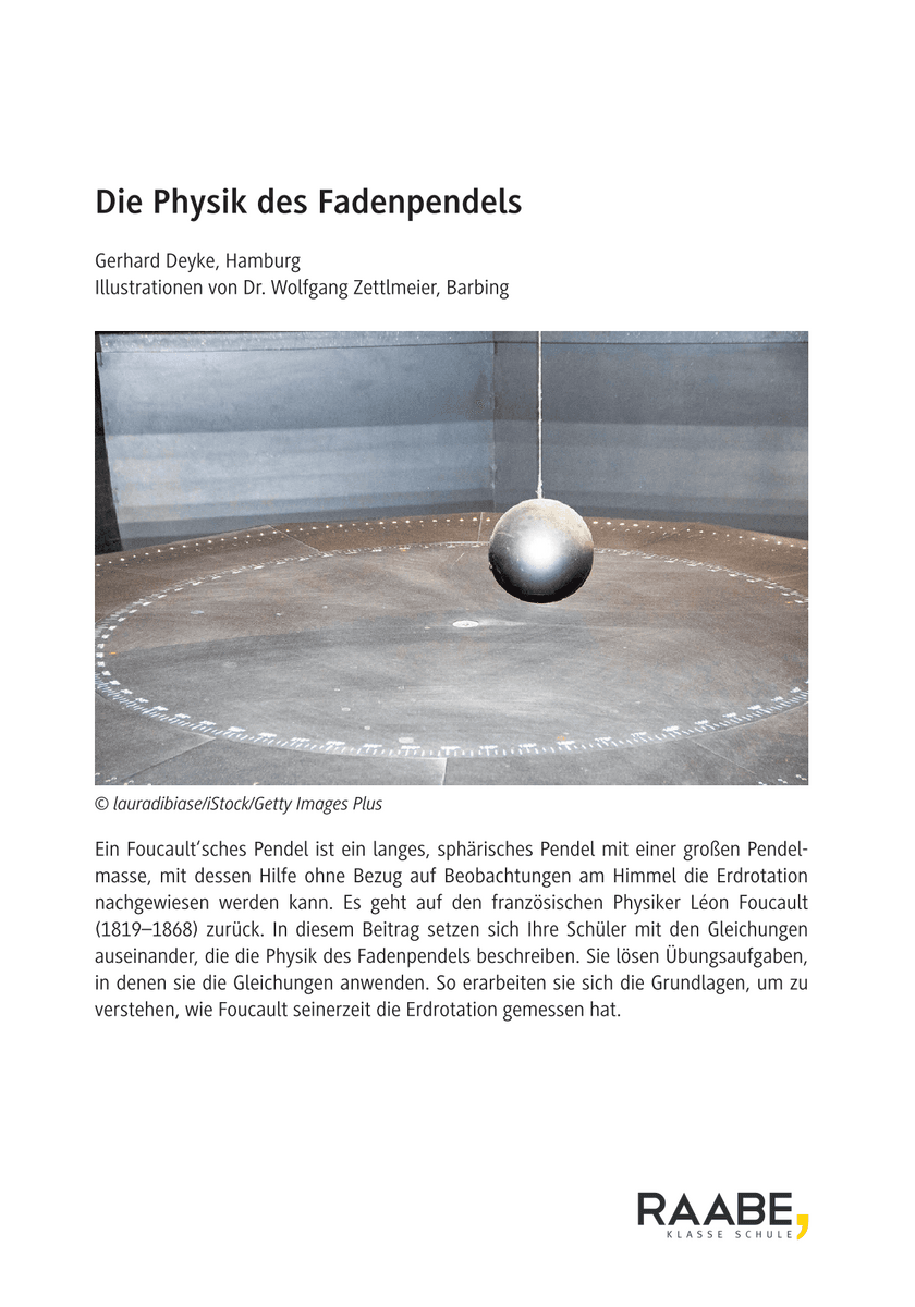 Die Physik des Fadenpendels
