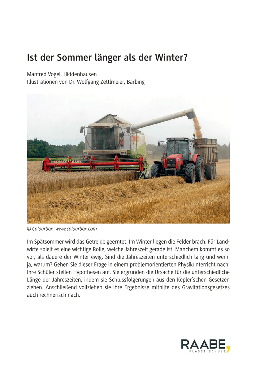 Ist der Sommer länger als der Winter?