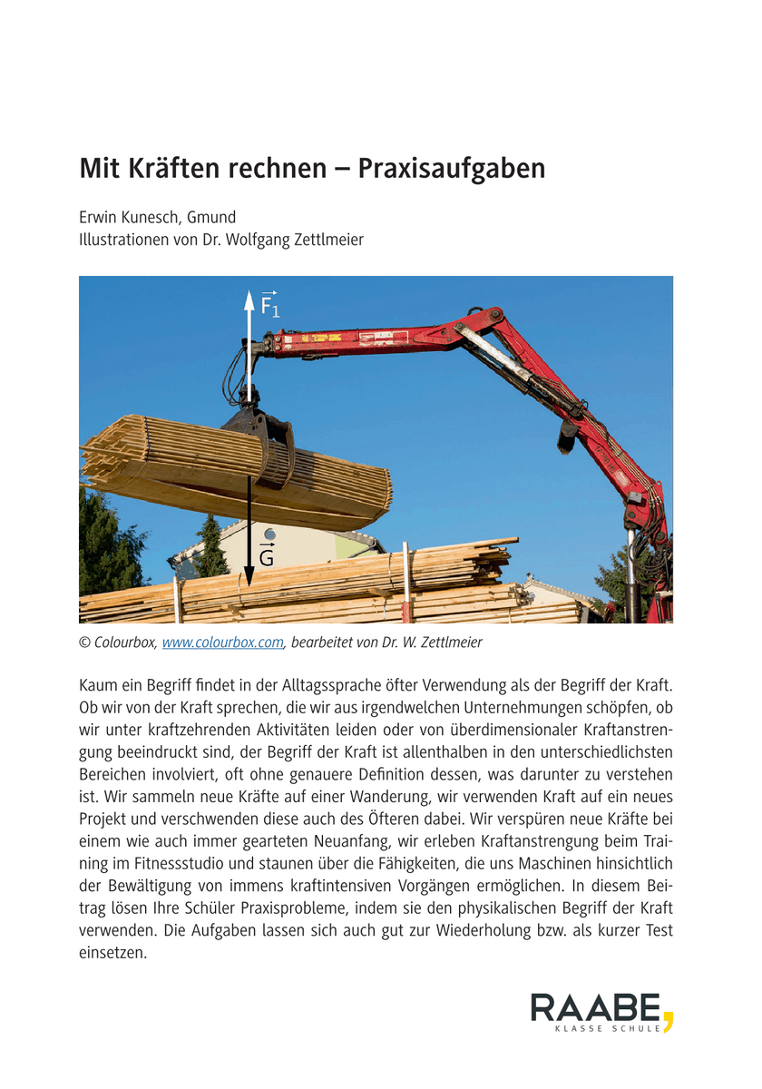 Mit Kräften rechnen