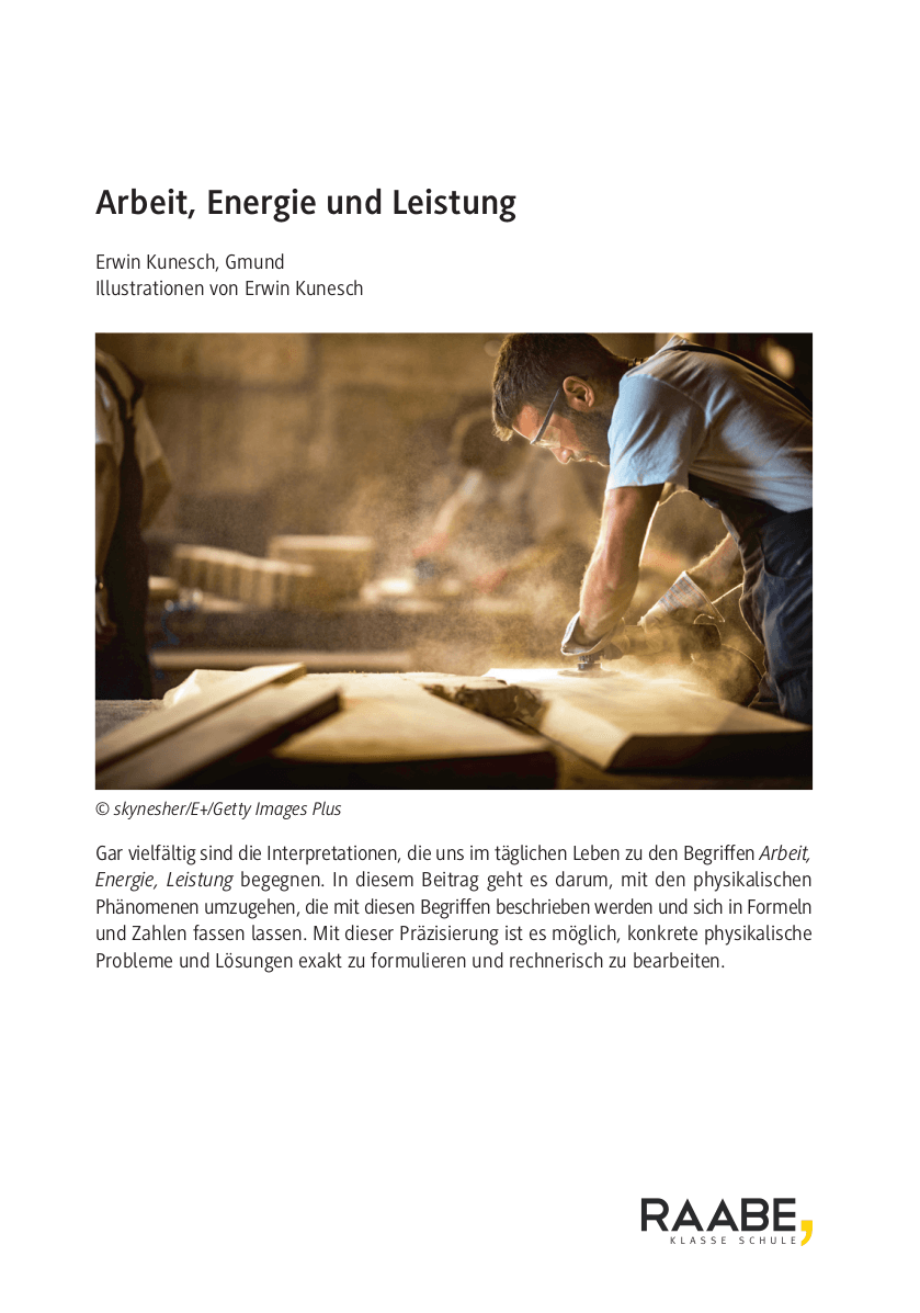 Arbeit, Energie und Leistung