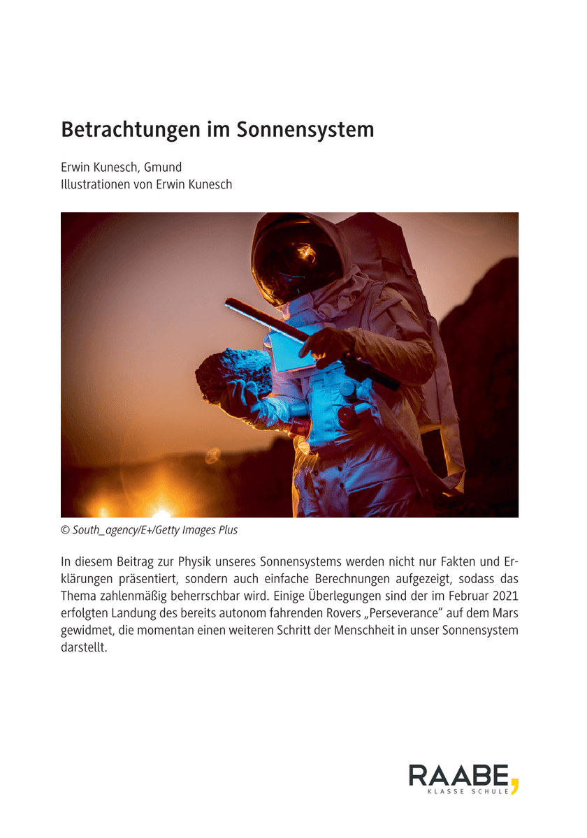 Betrachtungen im Sonnensystem