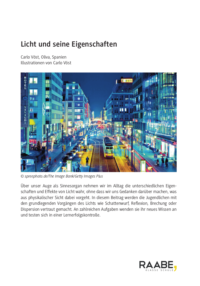 Licht und seine Eigenschaften