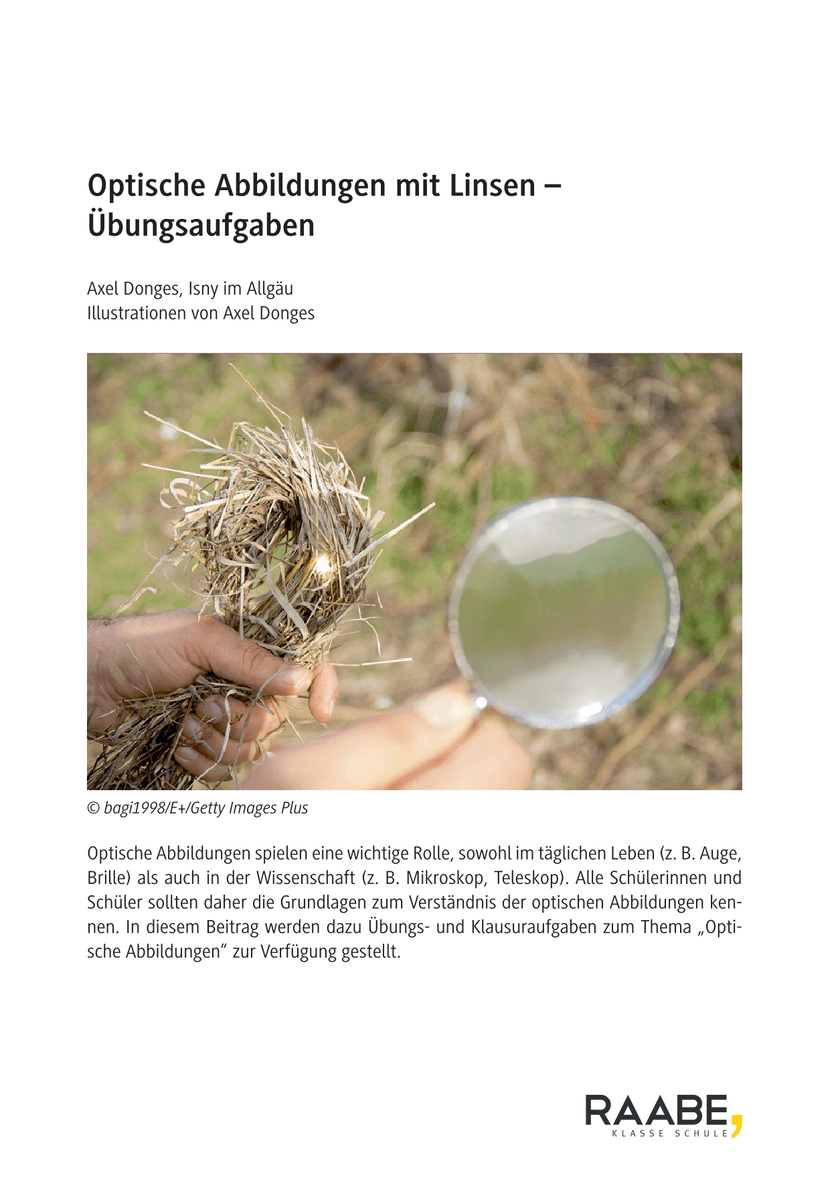 Optische Abbildungen mit Linsen