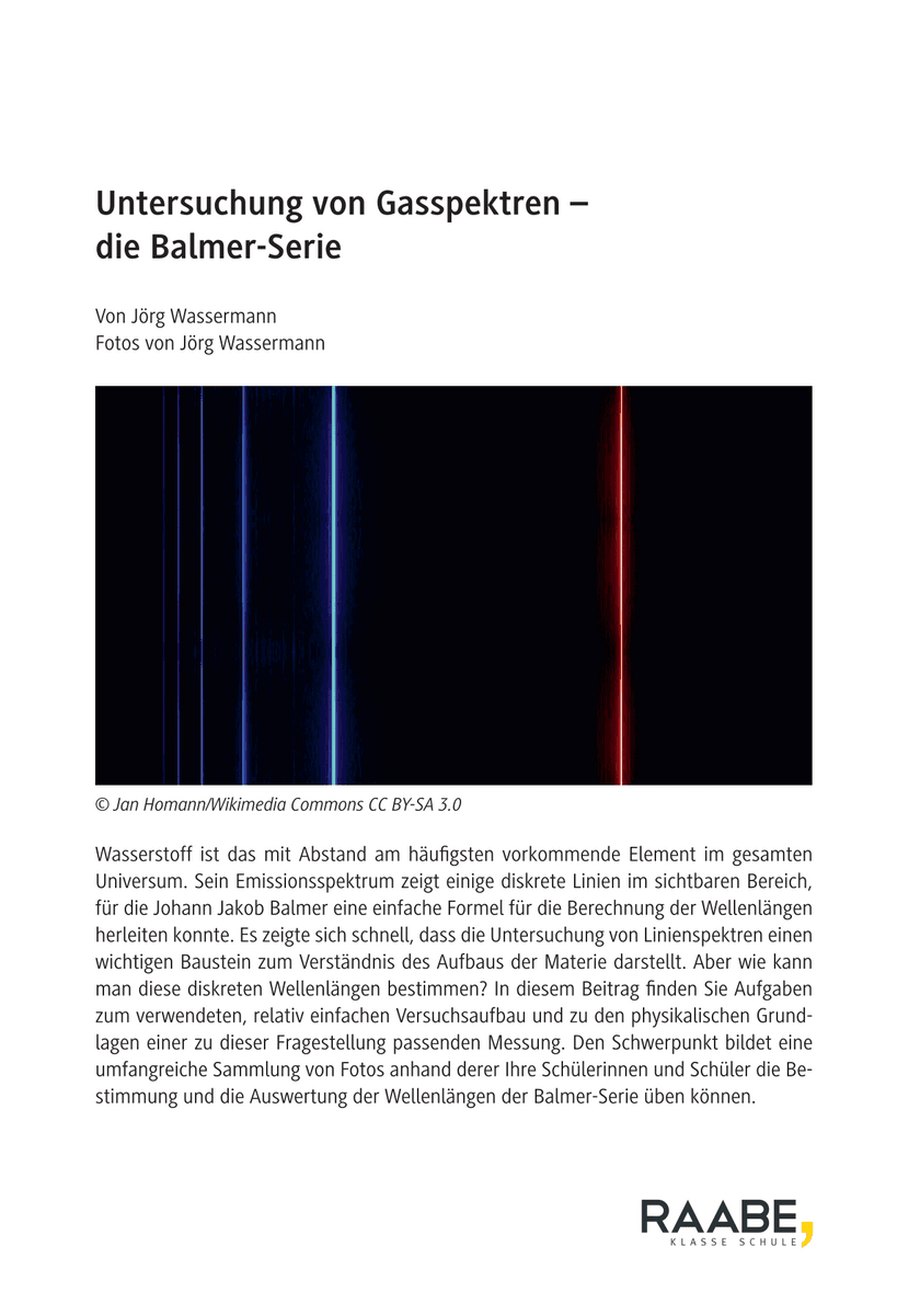 Untersuchung von Gasspektren