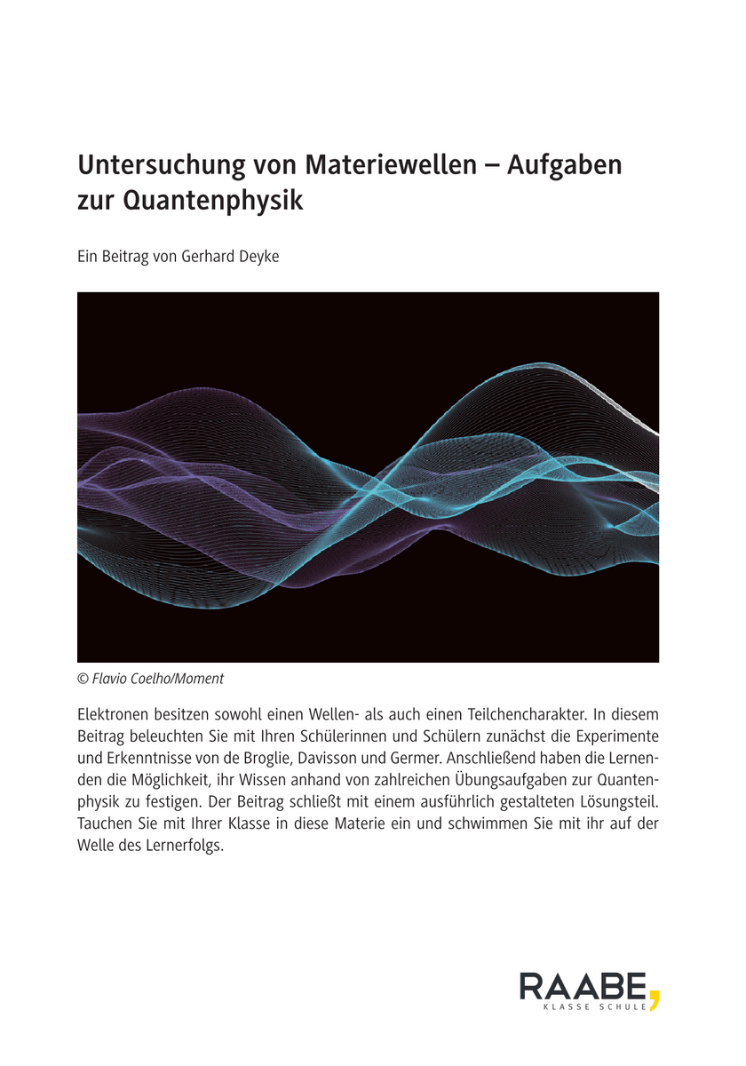 Untersuchung von Materiewellen