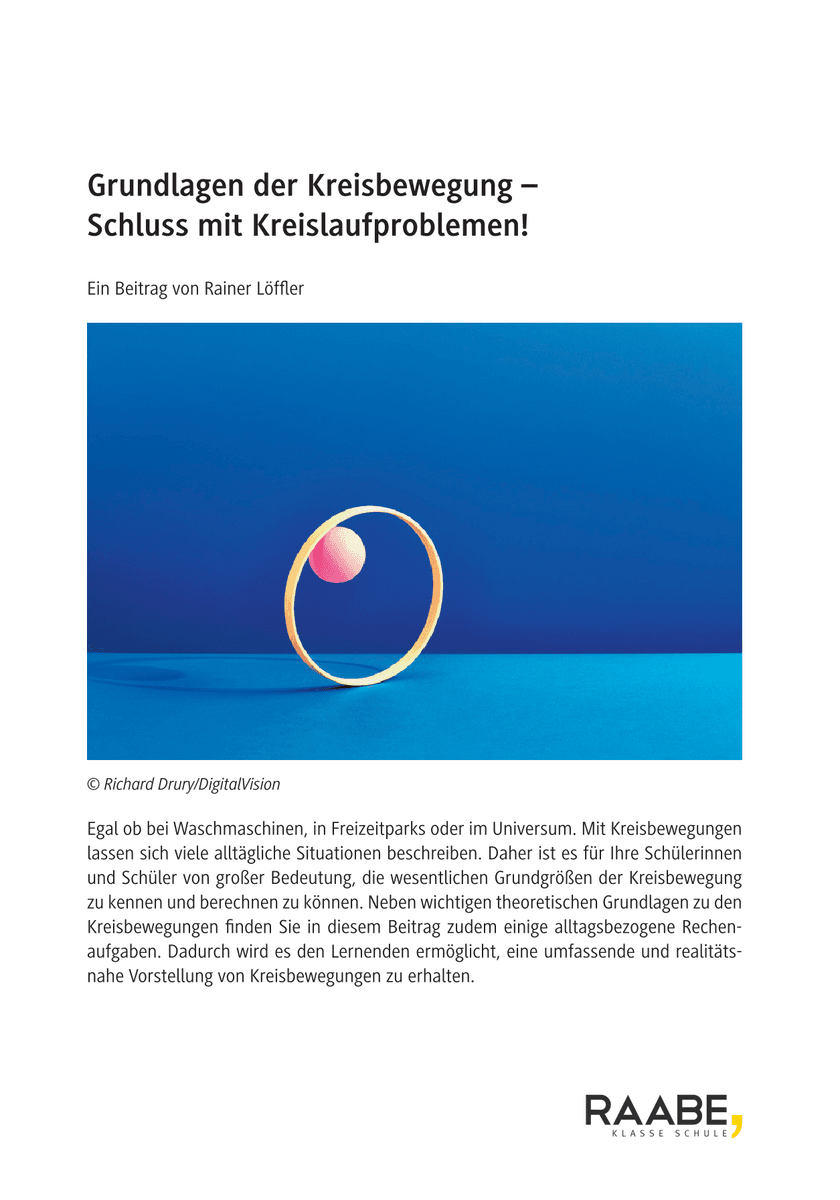 Grundlagen der Kreisbewegung