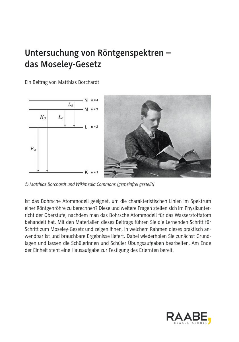 Untersuchung von Röntgenspektren