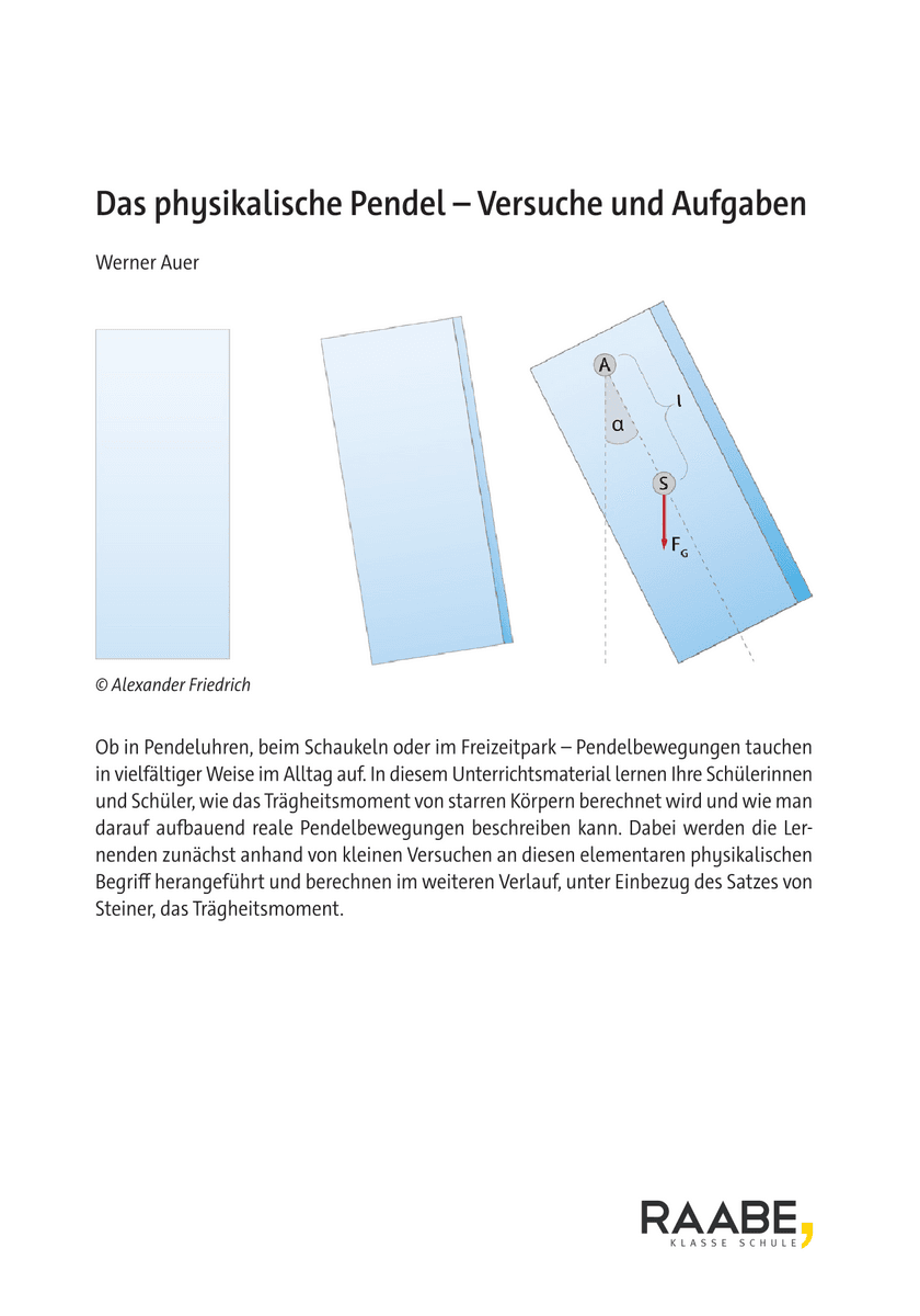 Das physikalische Pendel