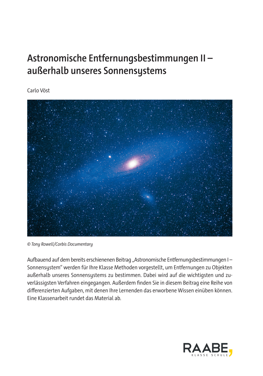 Astronomische Entfernungsbestimmungen II