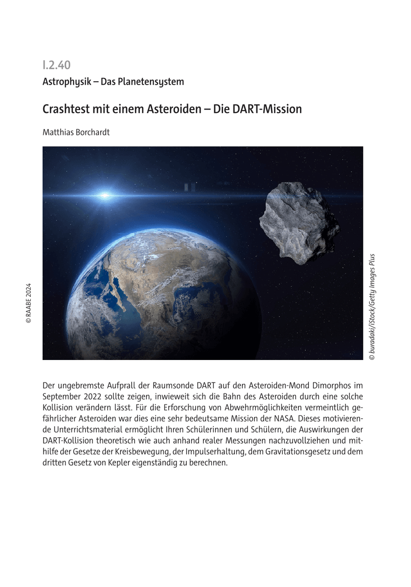 Crashtest mit einem Asteroiden