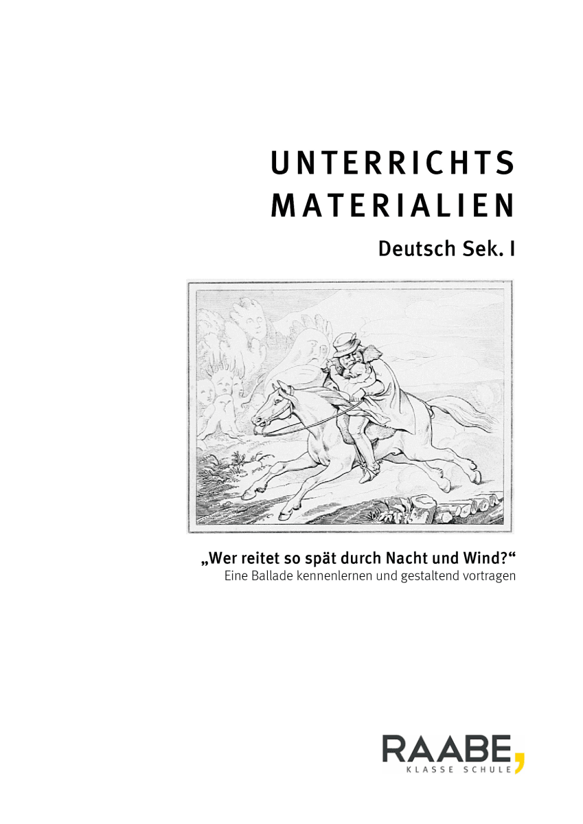 "Wer reitet so spät durch Nacht und Wind?"