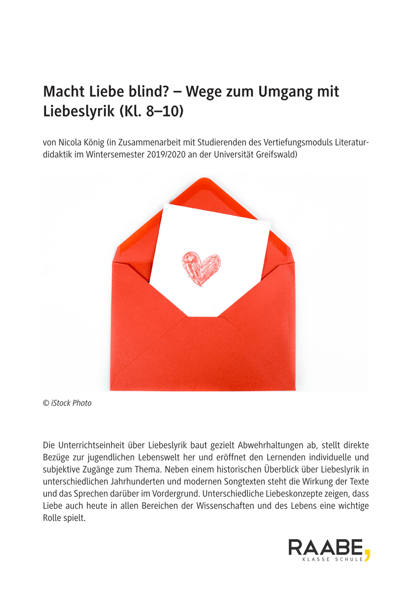 Macht Liebe blind?
