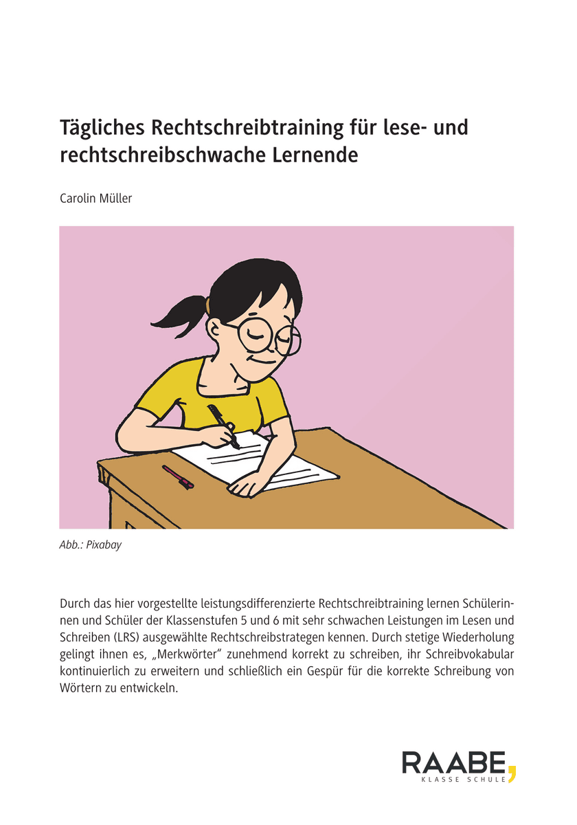 Tägliches Rechtschreibtraining für lese- und rechtschreibschwache Lernende