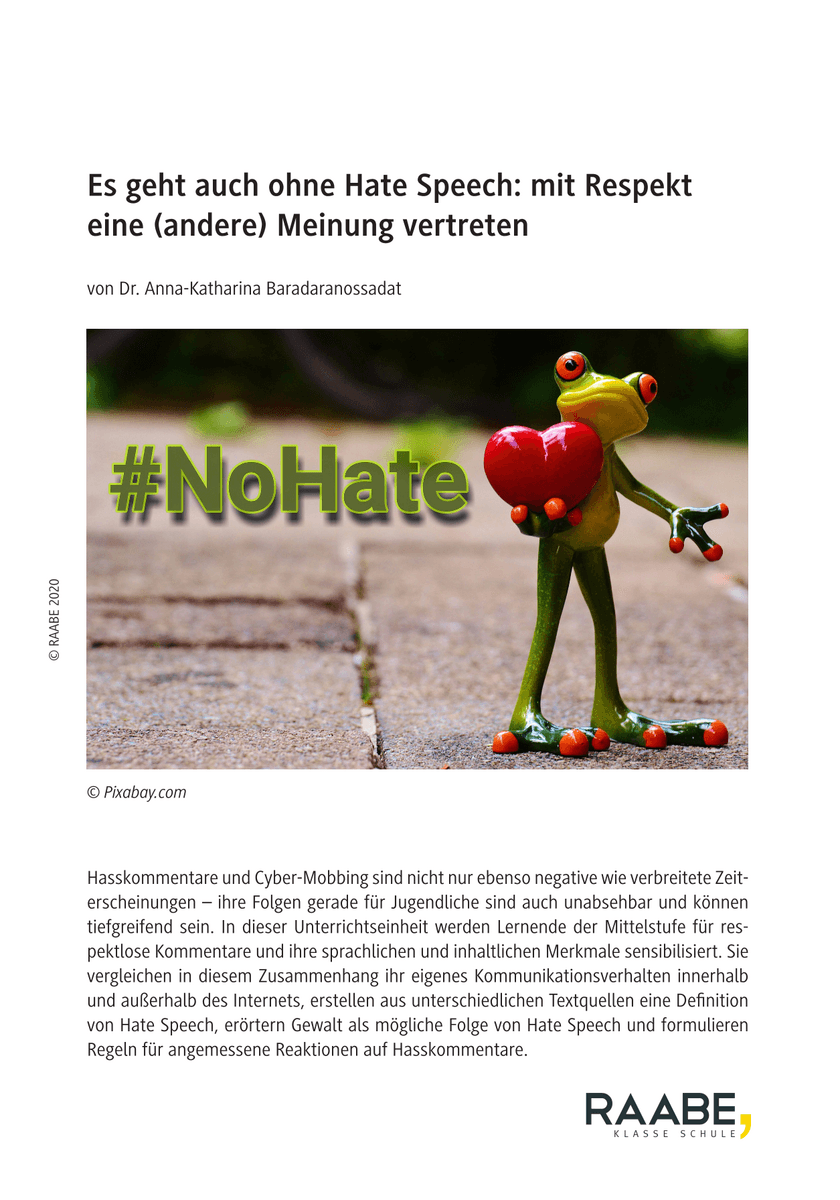 Es geht auch ohne Hate Speech