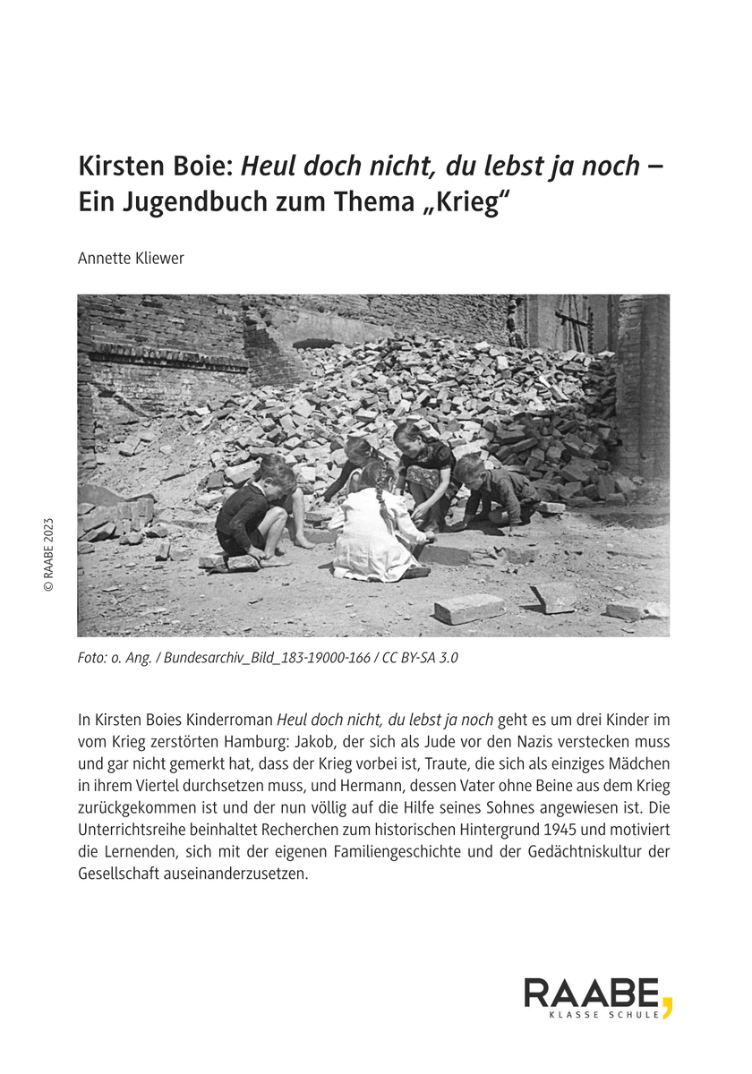 Kirsten Boie: Heul doch nicht, du lebst ja noch