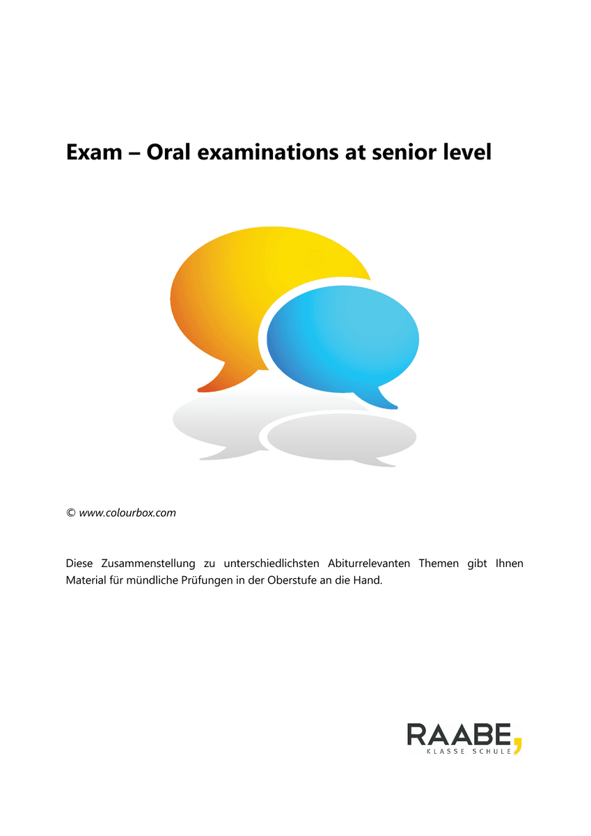 Oral examinations at senior level