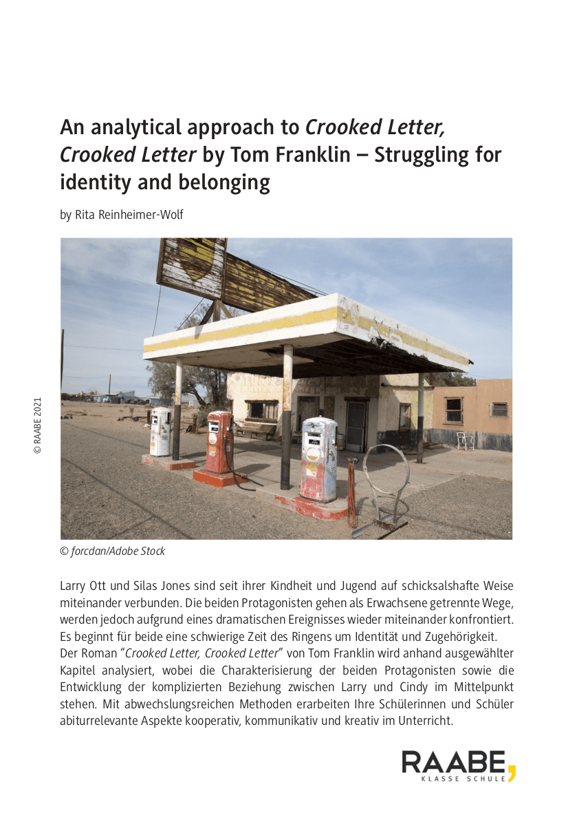 An analytical approach to "Crooked Letter, Crooked Letter" by Tom Franklin