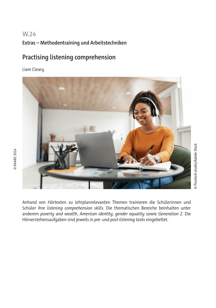 Practising listening comprehension