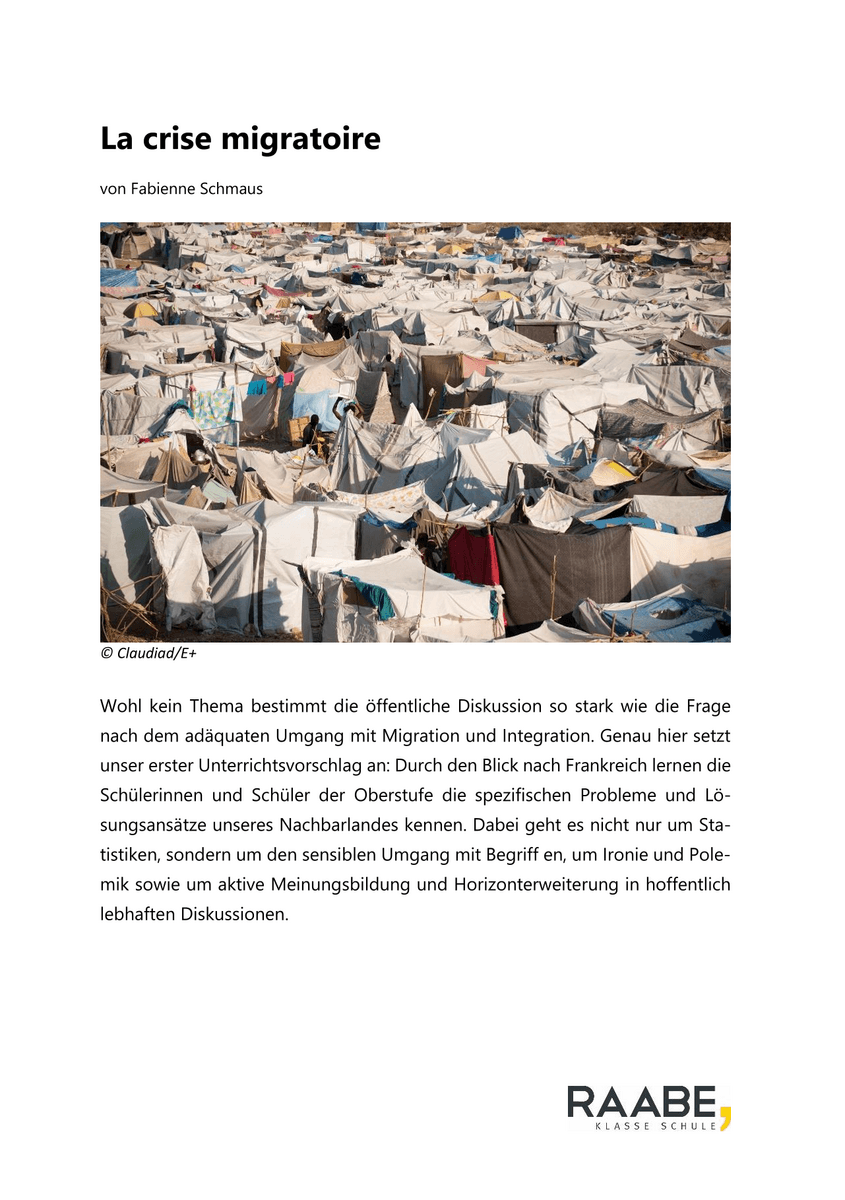 La crise migratoire