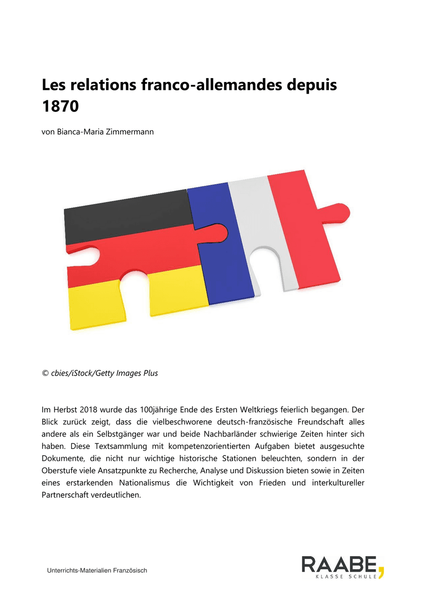 Les relations franco-allemandes depuis 1870