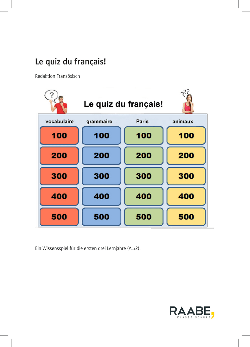 Le quiz du francais!