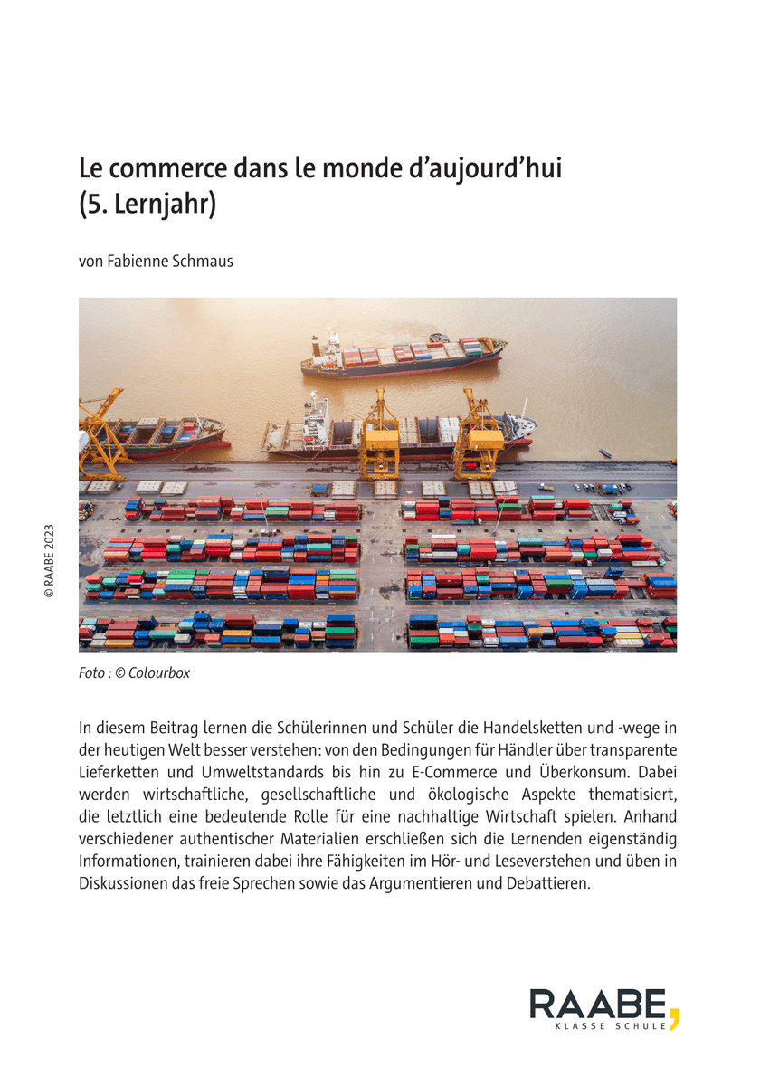 Le commerce dans le monde d’aujourd’hui