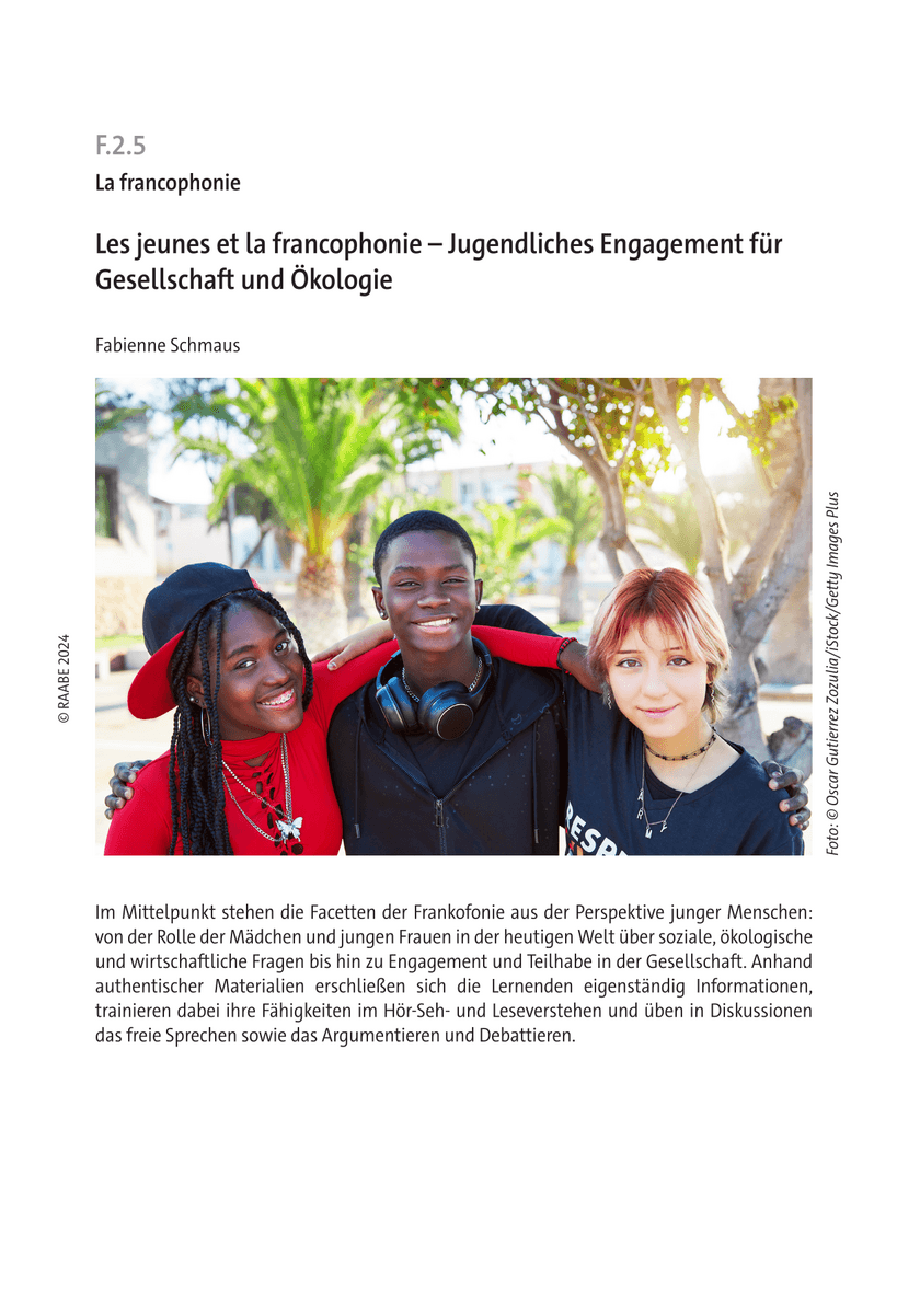 Les jeunes et la francophonie