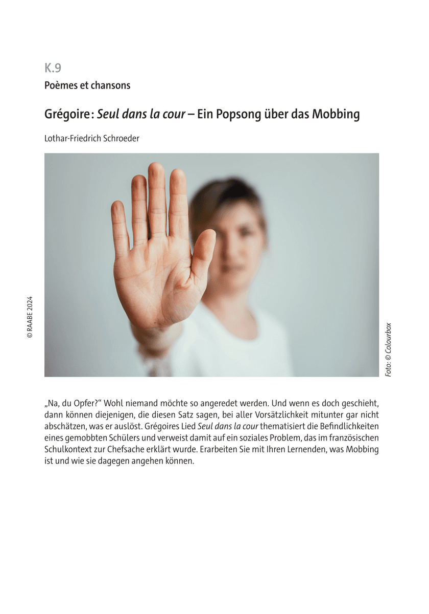 Grégoire : Seul dans la cour