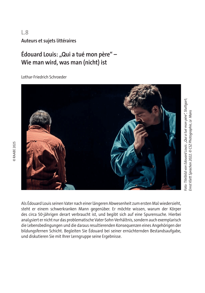 Édouard Louis: „Qui a tué mon père“