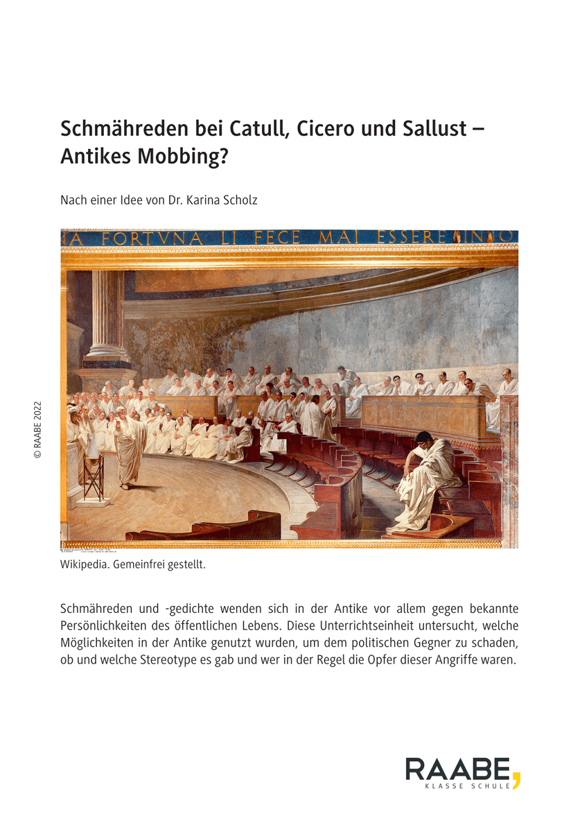 Schmähreden bei Catull, Cicero und Sallust