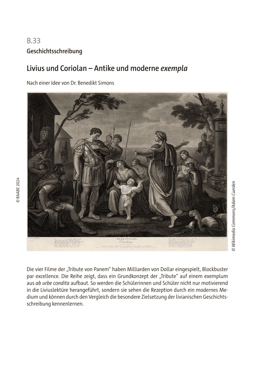 Livius und Coriolan