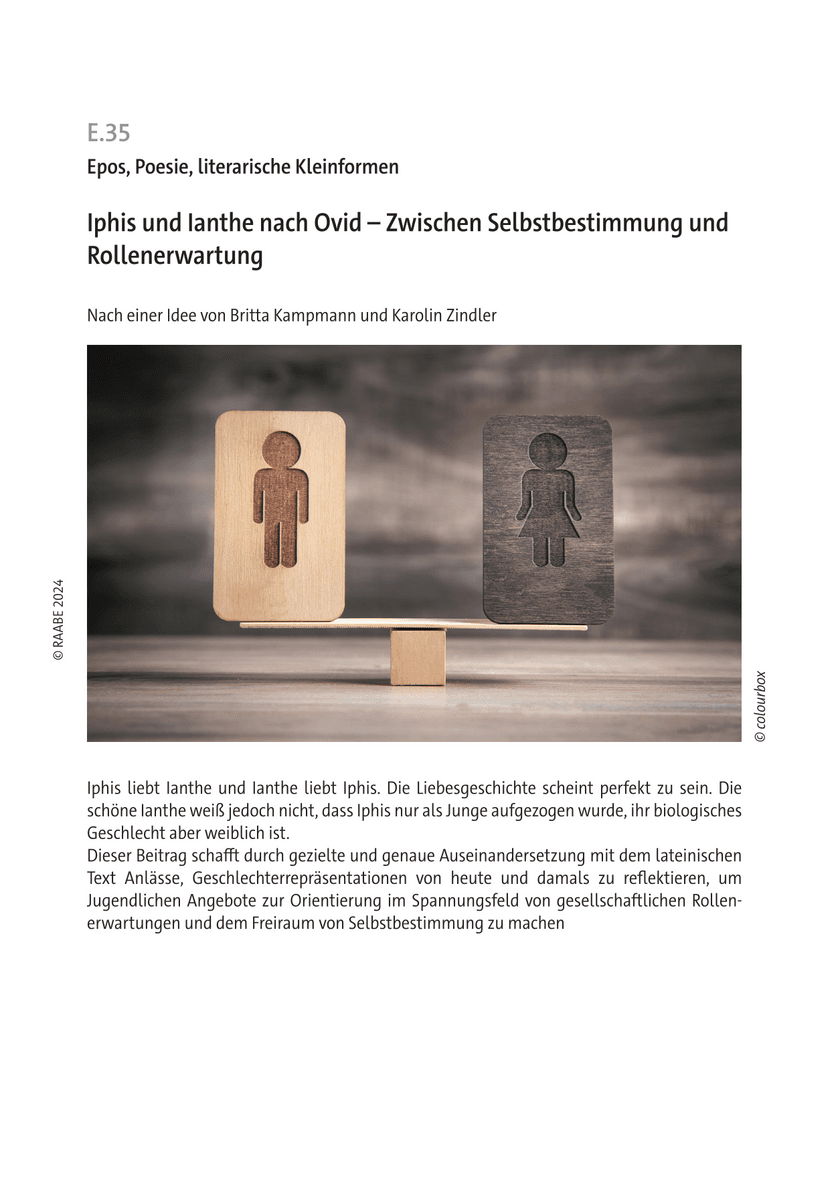 Iphis und Ianthe nach Ovid