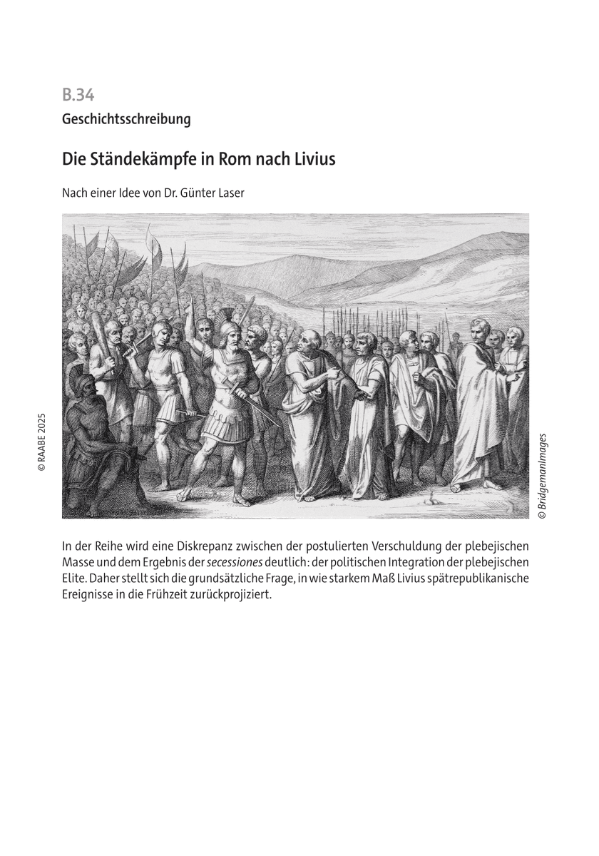 Die Ständekämpfe in Rom nach Livius