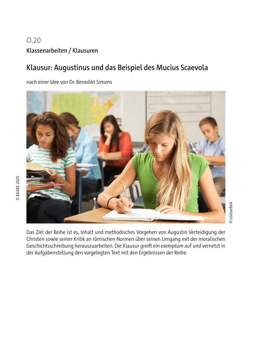 Augustinus und das Beispiel des Mucius Scaevola