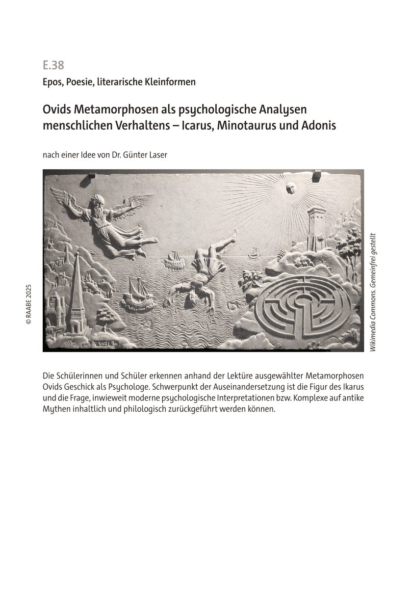 Ovids Metamorphosen als psychologische Analysen menschlichen Verhaltens